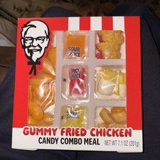 2x New Kfc Kentucky Fried Chicken Theme Gummy Candy Fried Chicken Combo Meal Set