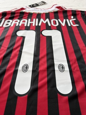 AC Milan Ibrahimovic #11 Home New Men's Champions League Soccer