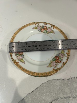 Vintage DIAMOND Fine China Bread and Butter Plate Set of 5 Floral Japan 6 5/8 D