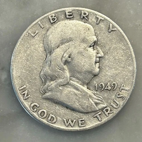 1949-S Franklin Half Dollar - VG - Very Good - 90% Silver