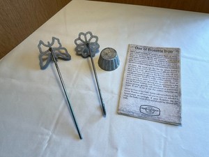 Vintage Rosette Irons:  Flower, Butterfly & Timbale With Recipes