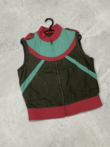 Diesel Vest Vintage Women's Logo Zip - Picture 2 of 8