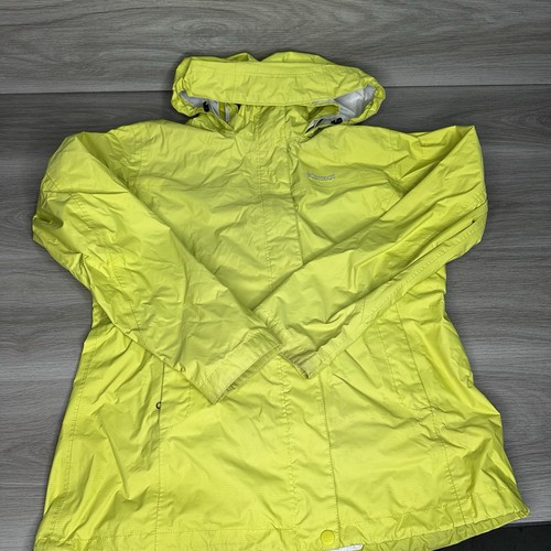 Marmot PreCip Eco Rain Coat Womens Medium Lightweight Shower Jacket Lime Green