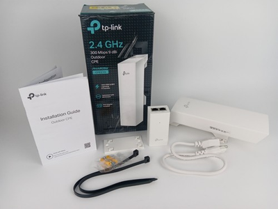 #ad TP Link CPE210 2.4GHz 300 Mbps 9 dBi Outdoor CPE With PoE Adapter $34.99