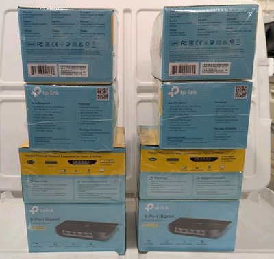 Lot 8 TP-Link TL-SG1005D 5-Port Gigabit Desktop Switch - NIB