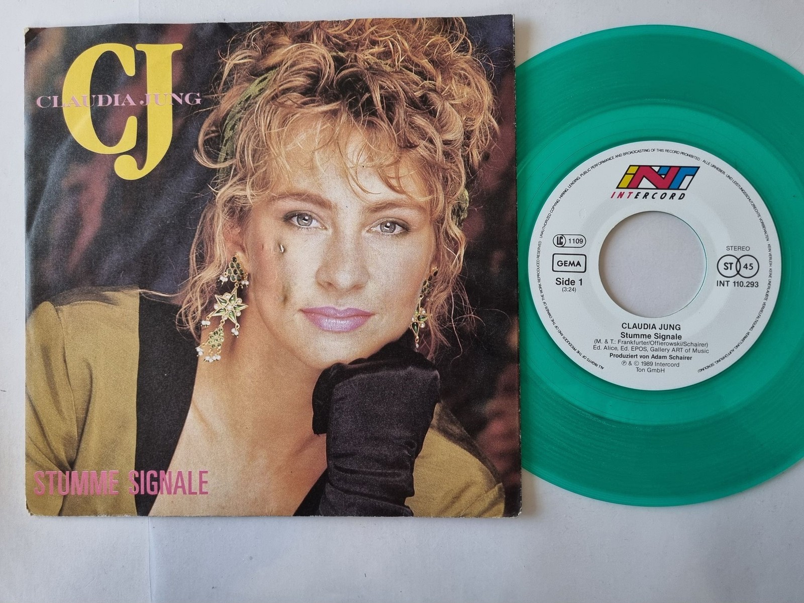 Claudia Jung - Stumme Signale 7'' Vinyl Germany GREEN VINYL