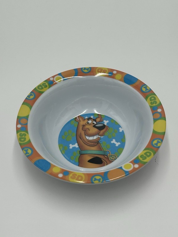 Vintage Scooby-Doo Kids Multicolor Plastic Bowl Round 7in Glossy Break Resistant