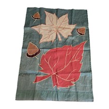 Welcome Fall Leaves Decorative House Flag 28" x 40" Thanksgiving Color Change