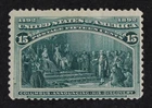 CKStamps: US Stamps Collection Scott#238 15c Columbian Mint H OG Thin