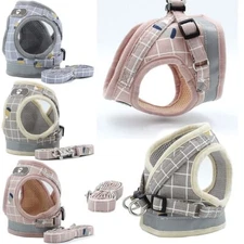 Lattice Dog Pet Harness Adjustable Control Vest Dogs Reflective XS~XL w/ Leash