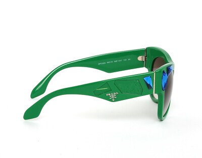 Prada SPR 21Q Green Crystal Embellished 56-18-140 Cat Eye