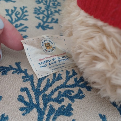 Build a Bear Beige Tan Plush with Magical Wand Sound in Paw 16” Soft Red Sweater - Picture 3 of 8