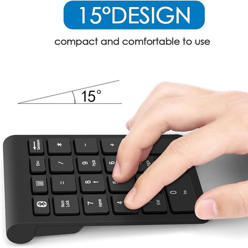 Portable 22 Keys Bluetooth Wireless Number Pad Numeric Keypad for Laptop Desktop - 第 14/15 張圖片