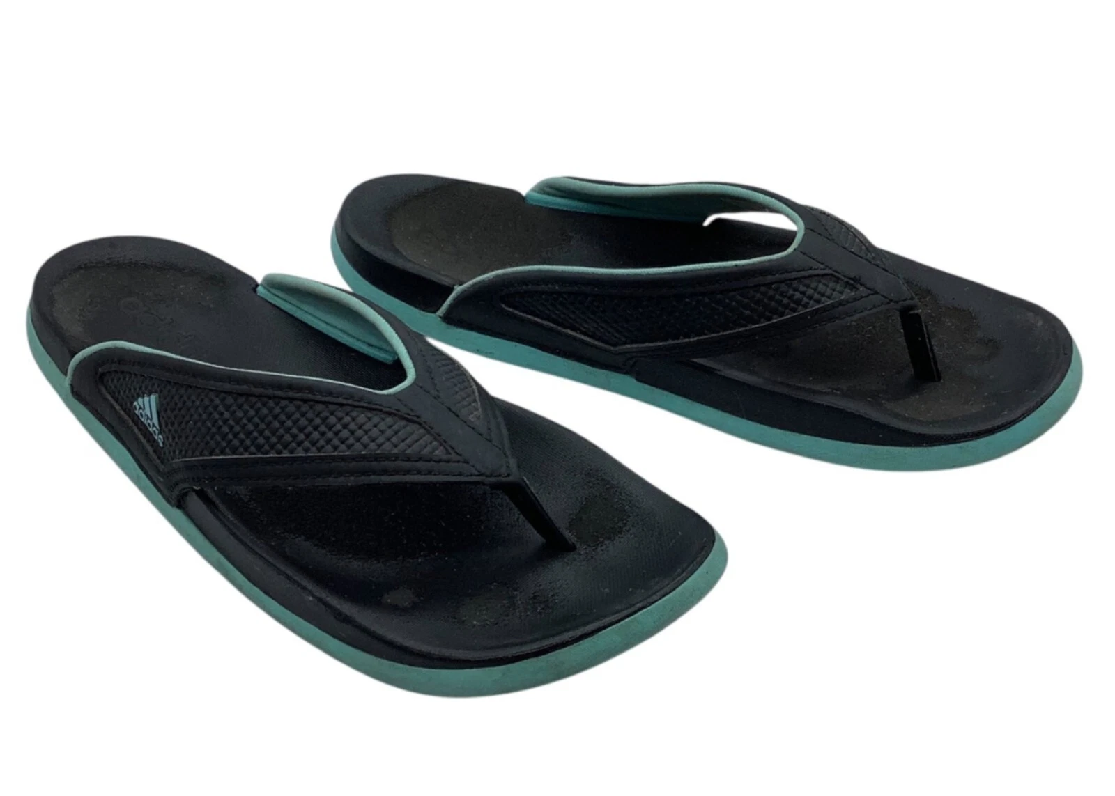 Sandali infradito uomo Adidas taglia 7 neri e suola gomma acqua comodi USATI