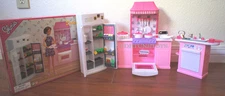 GLORIA DOLLHOUSE FURNITURE Deluxe KITCHEN W/REFRIGERATOR & Sink (9986) PLAYSET