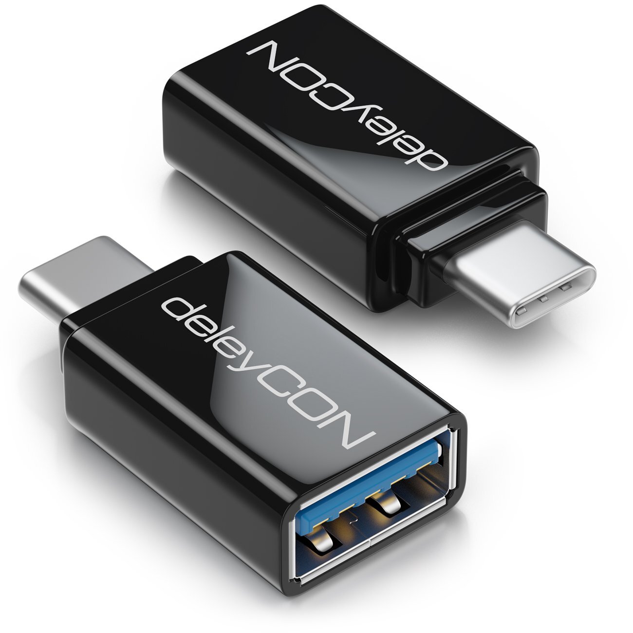 deleyCON 2 Unità Adattatori USB C 3.0 OTG - USB a USB C - fino a 5 Gbit/s - p...