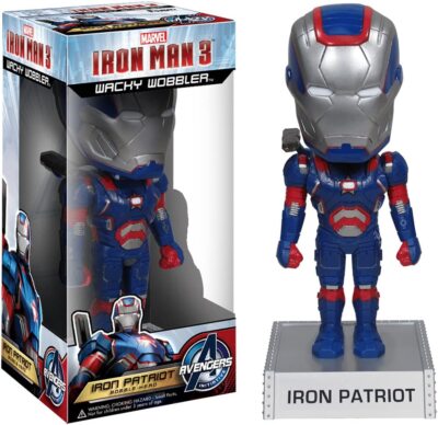 Funko Marvel | Wacky Wobbler | Iron Man 3 Iron Patriot | Wackelkopf Figur