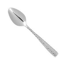 Lucca Faceted 18/10 Stainless Steel Flatware Serving Spoon 9-inch Length