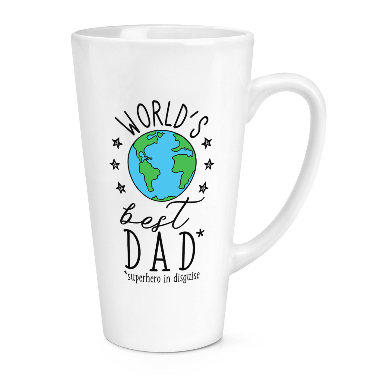 World's Best Dad 17oz Large Latte Mug Cup - Funny Father's Day Funny