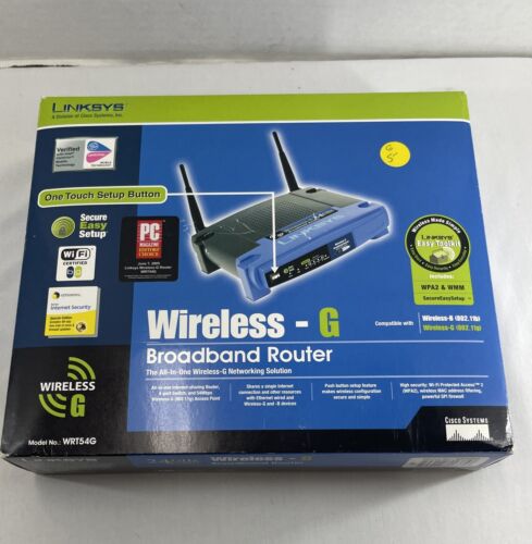 Linksys WRT54G Ver 5 Wireless G 2.4 GHz Broadband Router 4-Port 54 Mbps Vg8