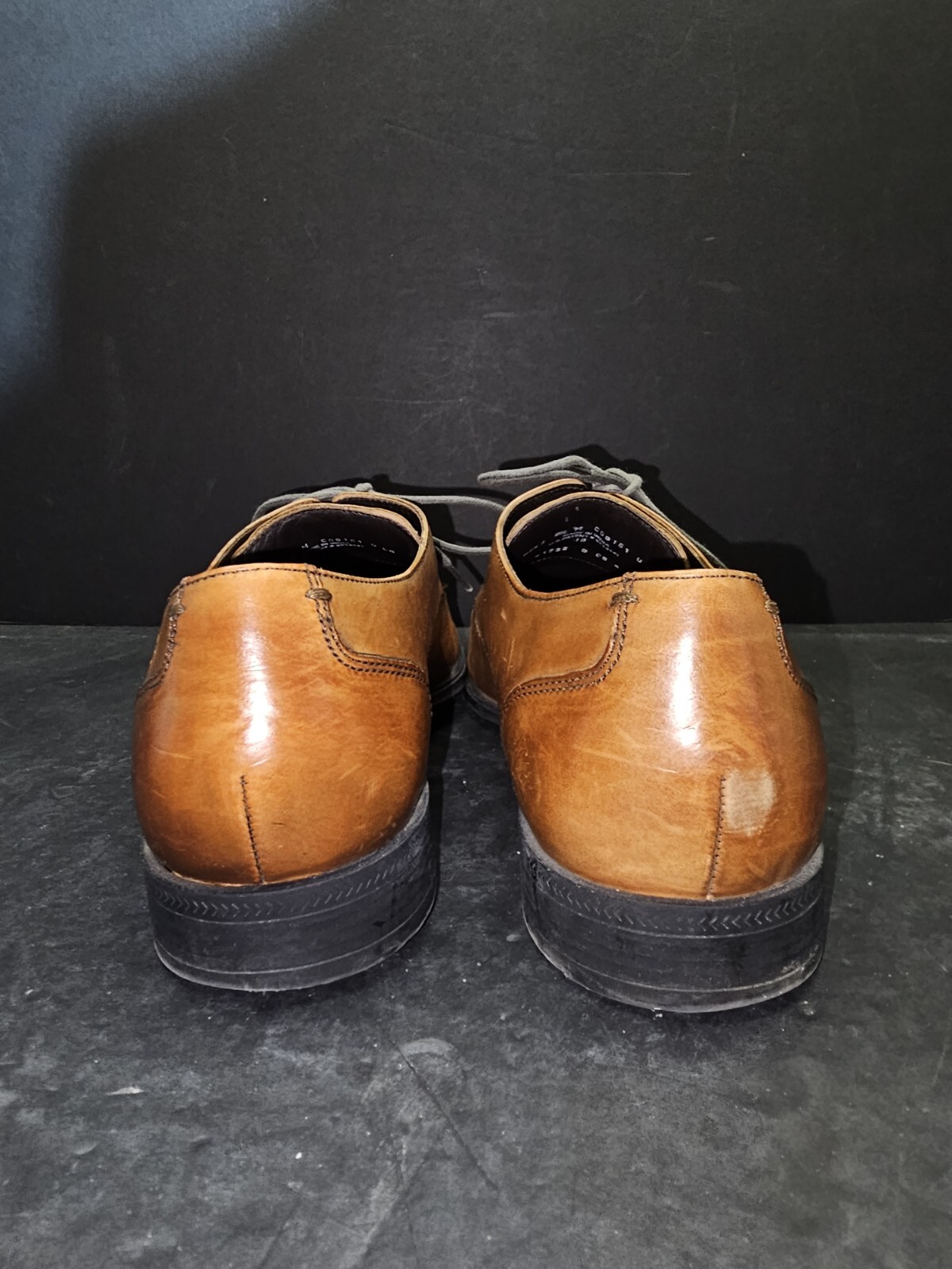 SAOLA Scarpe eleganti da uomo firmate Cole Haan Oxford Derby in pelle taglia 9 5 cognac