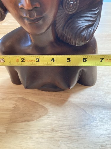Bali Skulptur Frau Kopf Kleid Akt dunkles Holz Handarbeit - Bild 8 von 10