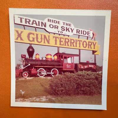 Silver Springs Florida tourist train ride Sign VINTAGE COLOR PHOTO ORIGINAL