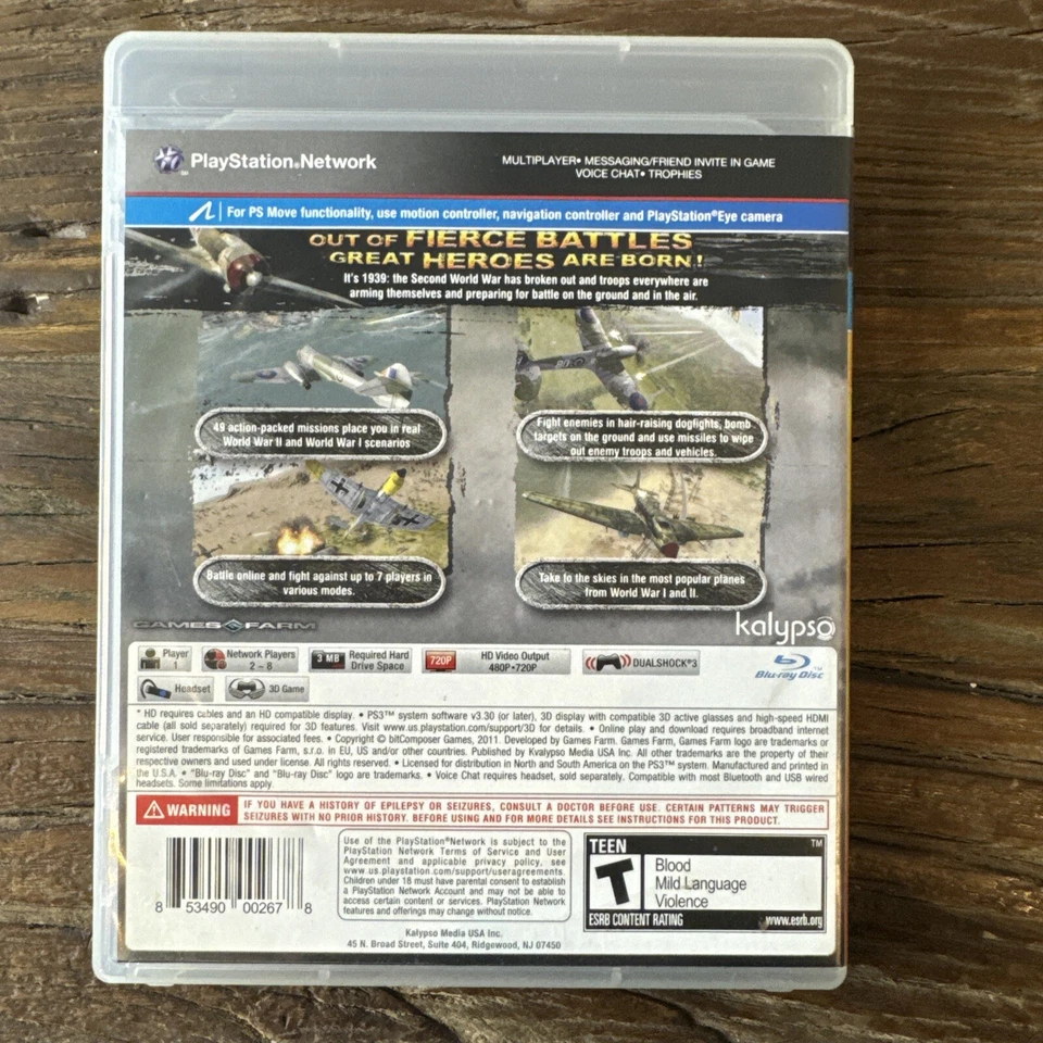 Air Conflicts: Secret Wars Sony PlayStation 3, 2011 Complete CIB Rare PS3 Move - Image 2 of 3