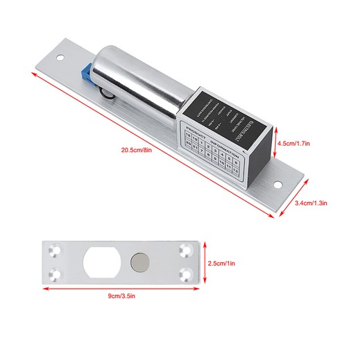 12V Electronic Magnetic Lock Auto Lock Door Lock Induction For Access Contro Fit - Picture 7 of 10