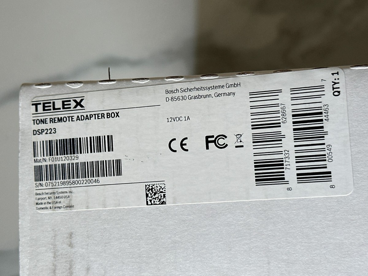 New Telex DSP-223 Tone remote adapter | eBay