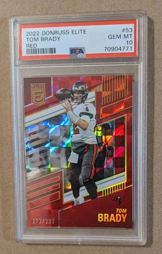 2022 DONRUSS ELITE RED #53 TOM BRADY #'D 273/399 PSA 10 GEM 💎 MINT