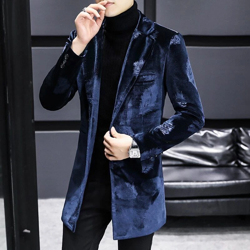 Long velvet hotsell jacket