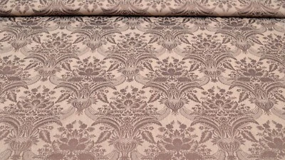 Jacquard in Braun mit Ornamenten Rankenstoff Interieur Dekostoff Barockstoff - Bild 1 von 3