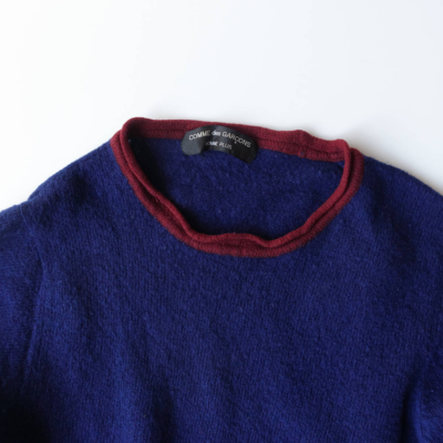 1994 AW Comme Des Garcons Homme Plus Full Length Knit Blue 1994 AW Comme Des Garcons Homme Plus Full Length Knit Blue