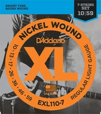 5 Sets D'Addario EXL110-7 7-String Nickel Regular Light Guitar Strings 10-59