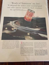 Vintage 1941 Shell Oil X-100 Roads Of Tomorrow Are Here ad