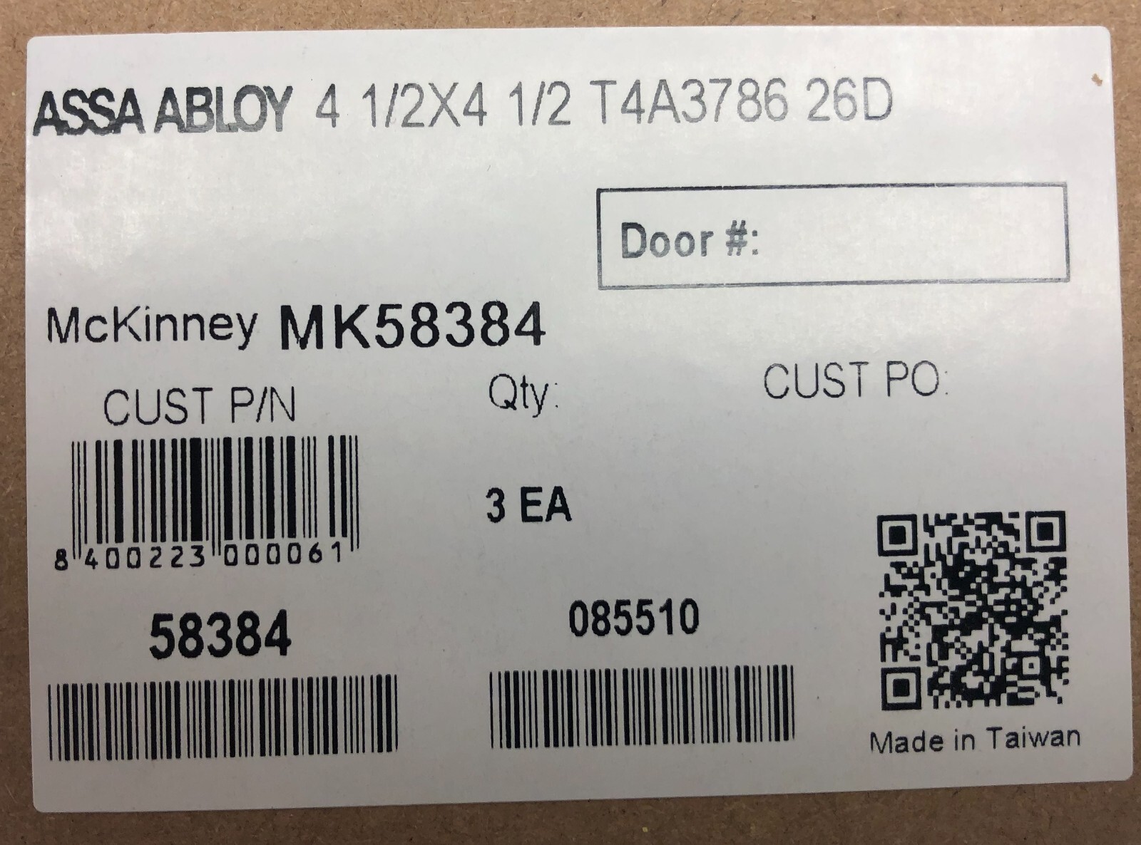 Assa Abloy McKinney 41/2 x 41/2 Bearing Door Hinges (3 pack) eBay