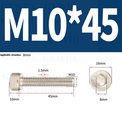 Nickel Plated Cap Screws Hexagon Socket Head Allen Key Bolts High Tensile 12.9 - Picture 171 of 254