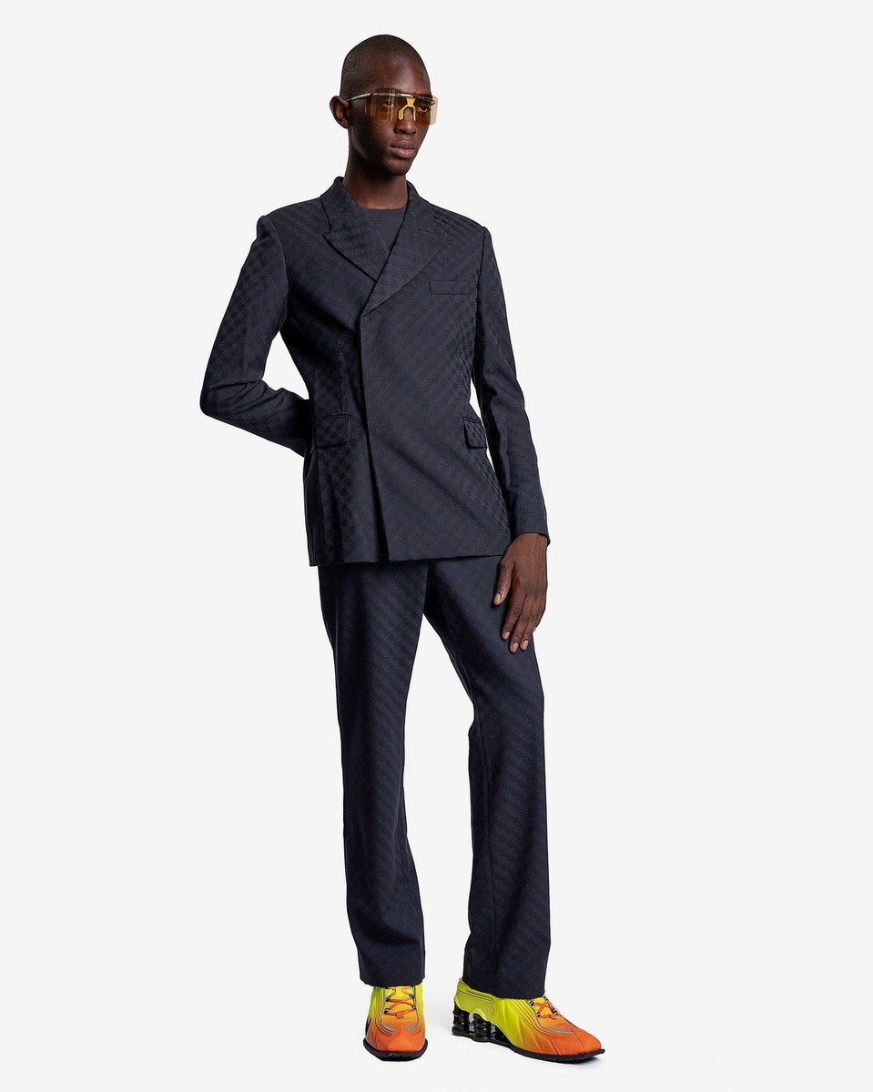 MARTINE ROSE X NIKE Rose Mii Pitch Blue M Logo Jacket Blazer