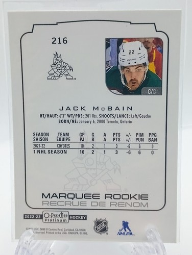 2022-23 O-Pee-Chee Platinum Marquee Rookies RC #216-300 U Pick From List - Picture 3 of 13
