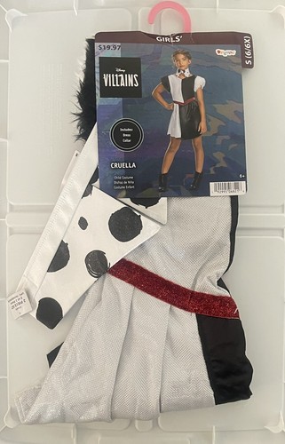 Girls Cruella Classic Halloween Child Costume Disney Villains Size Small 6X - Picture 7 of 8