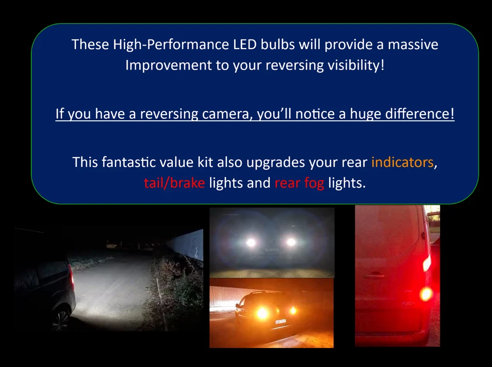 FORD Transit Courier (inc. Tourneo) FULL Rear LED Bulb Upgrade Kit! 2014-2023 - Image 3 of 4