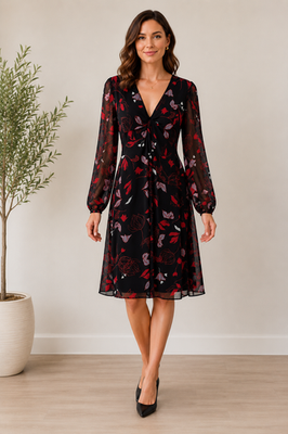diane von furstenberg black cocktail dress DVF Size 14 Floral Twist Front Dress, EUC Navy Sweetheart Neck Strapless Claudia slip YGroup_poppy_chiffon_dress Size:12/18 months loop the tie through