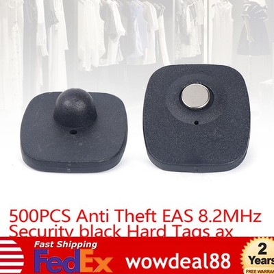 500x Clothing Anti-Theft Security Tag Sensors with Pins For EAS Clothing Retail