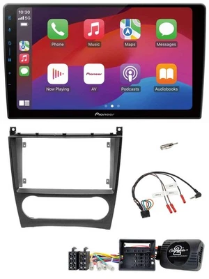 Pioneer USB 9 Zoll Lenkrad DAB Bluetooth Autoradio für Mercedes C-Klasse W203 CL - Bild 1 von 4