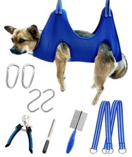 10 in 1 Dog Pet Grooming Hammock Harness with Nail Clippers/Trimmer, Dog Hamm...