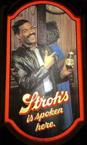 Vintage RARE Stroh’s Beer Light Up Sign 1986 Stroh’s Is Spoken Here Bar Man Cave