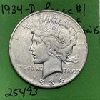 1934-D Peace Dollar $1 Vf Very Fine Details 90% Silver Better Date See Pictures