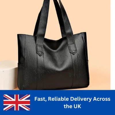 Damen Designer Leder Schultertasche große Kapazität Damenhandtasche Hobo Beuteltasche UK