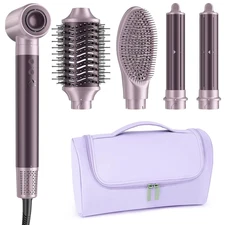 Dual Voltage Hair Dryer Brush for Travel – 5 in 1 Air Styler with High-Speed Blo